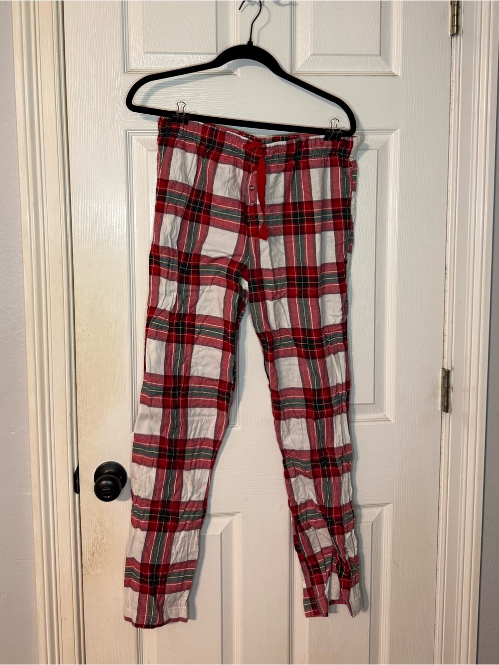 Flannel Pajama Pants - Red & Green - Medium